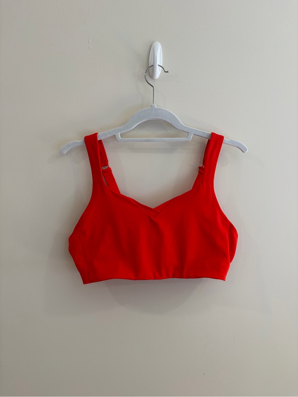 Brooks Bright Red V-Neck Sports Bra